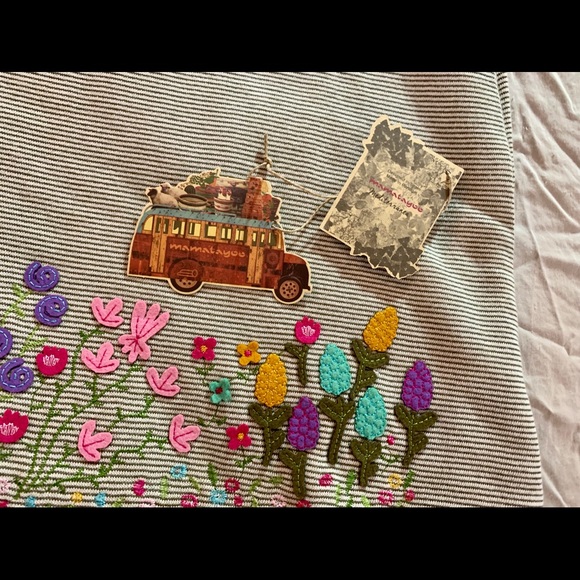 MMTY striped and flowery Skirt - Picture 3 of 4